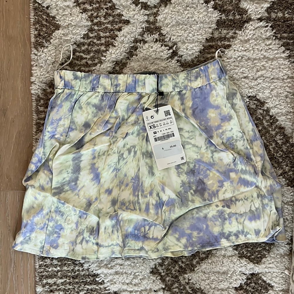 Purple tie die Zara mini skirt. Never worn